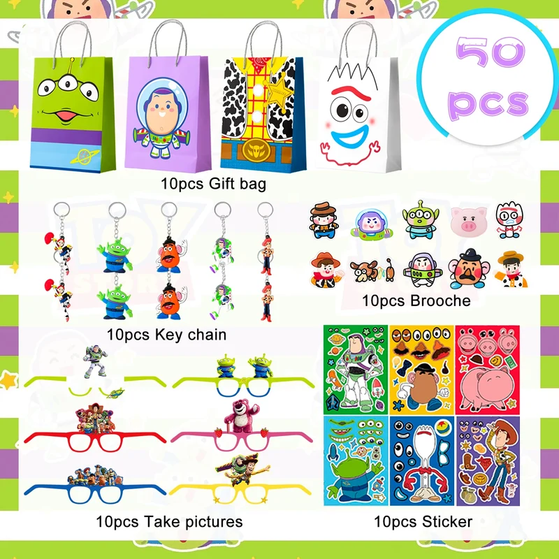 Coffret de 50 articles de fête Toy Story pour célébrations, anniversaires, etc.