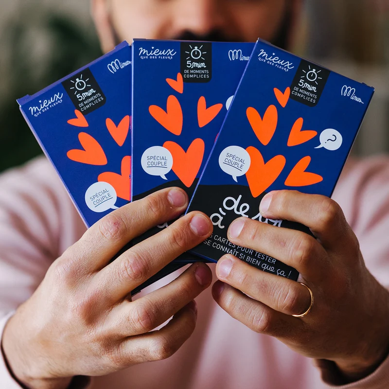 Jeu de Cartes Couple - 50 Questions Complices pour les Amoureux
