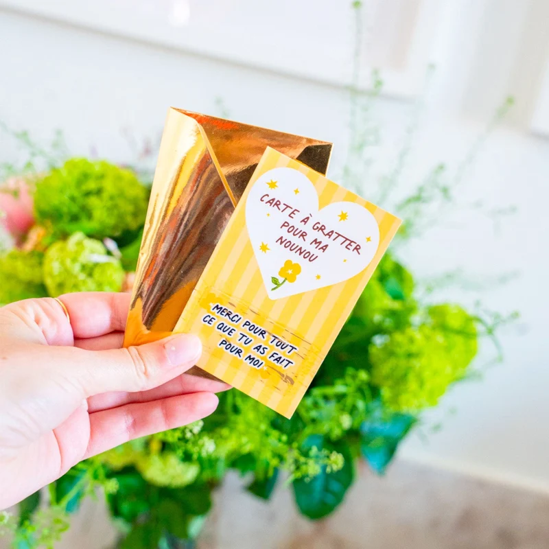 Carte à gratter « Merci Nounou » – Surprise à révéler à offrir ✨