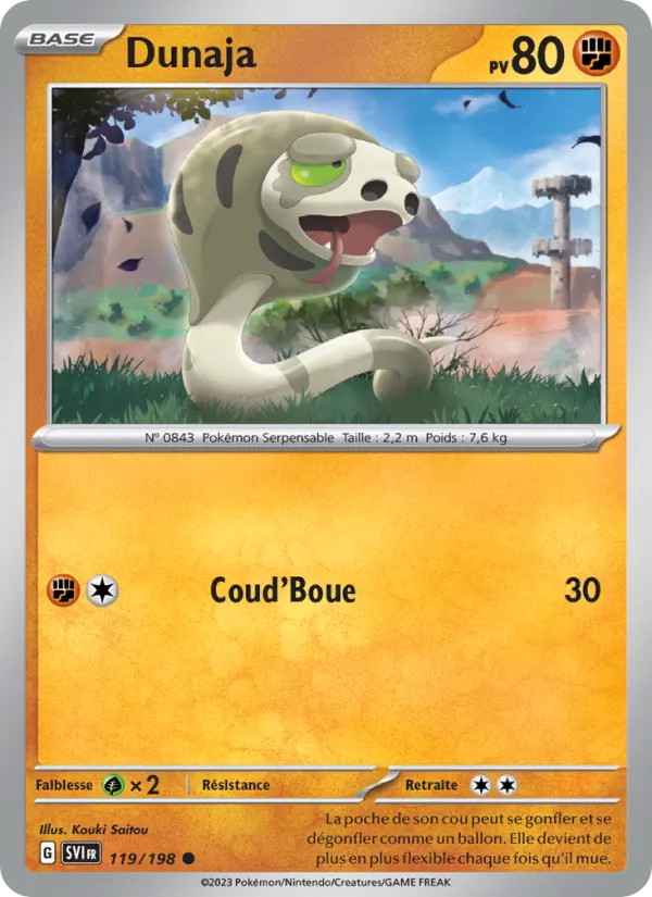 Dunaja 119/198 — EV01 – Écarlate et Violet — Carte Pokémon française