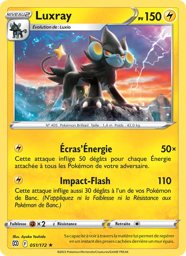 Luxray 51/172 — EB09 - Stars Etincelantes — Carte Pokémon française