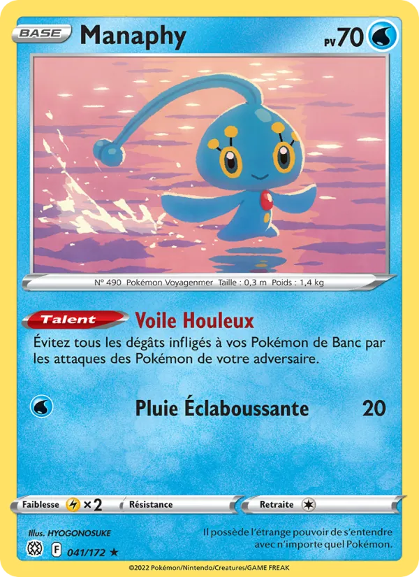 Manaphy 41/172 — EB09 - Stars Etincelantes — Carte Pokémon française