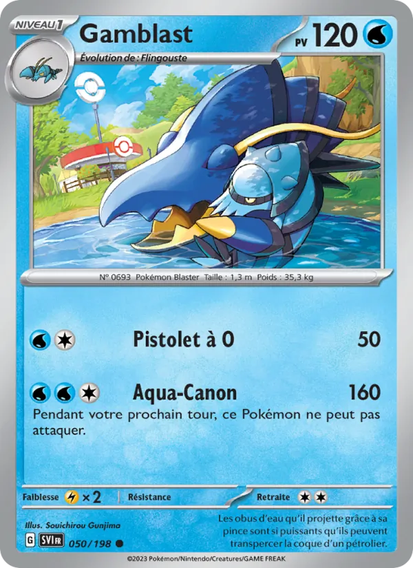 Gamblast 50/198 — EV01 – Écarlate et Violet — Carte Pokémon française