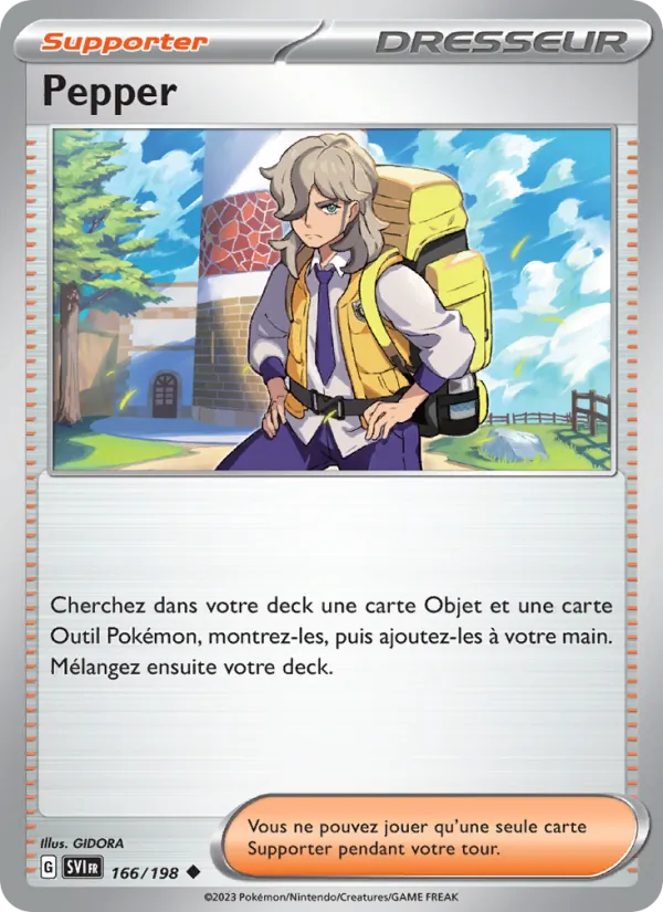 Pepper 166/198 — EV01 – Écarlate et Violet — Carte Pokémon française