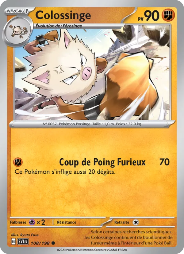 Colossinge 108/198 — EV01 – Écarlate et Violet — Carte Pokémon française
