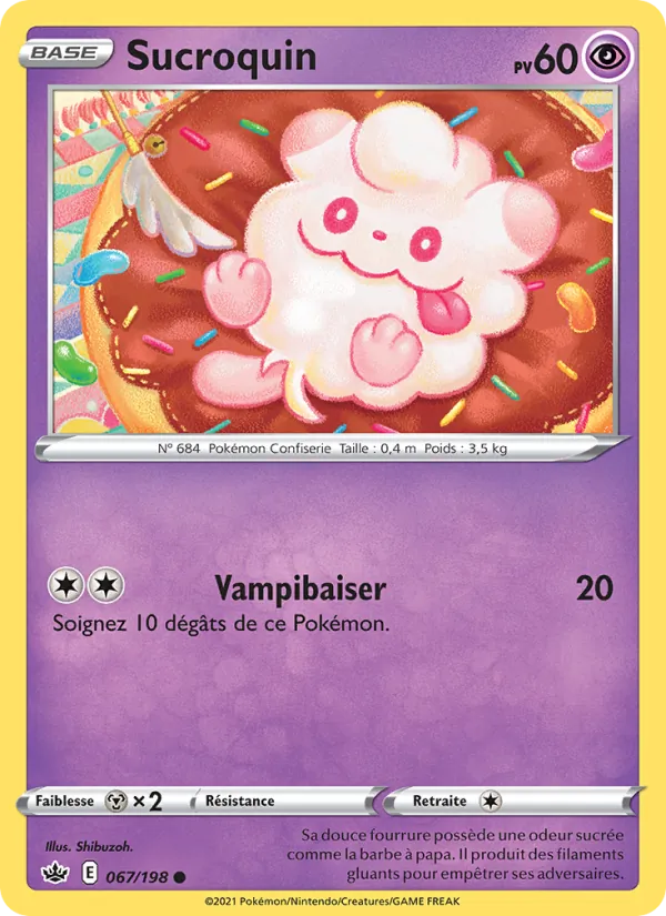Sucroquin 67/198 — EB06 – Règne de Glace — Carte Pokémon française