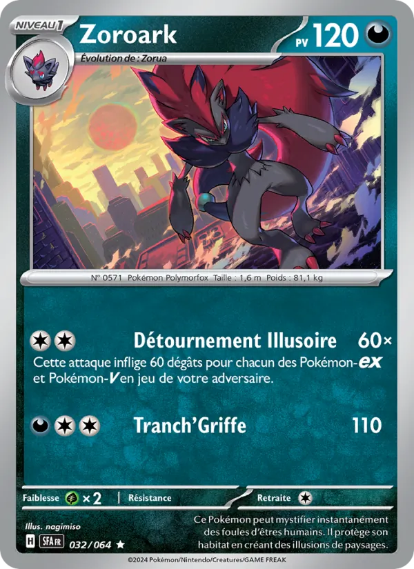 Zoroark 32/64 — EV06.5 – Fable Nébuleuse — Carte Pokémon française