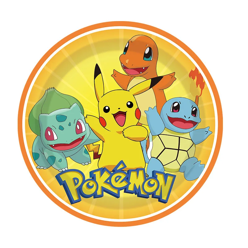 Décorations d'anniversaire pour enfants Pokémon - assiettes, tasses, bannières, nappes, etc.