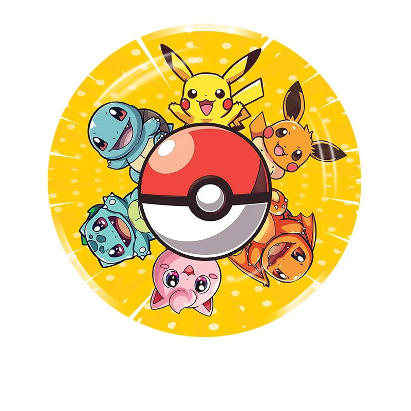 Décorations d'anniversaire pour enfants Pokémon - assiettes, tasses, bannières, nappes, etc.