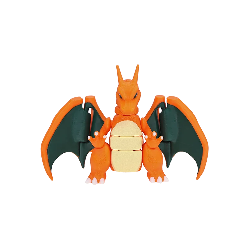 Charizard en tant que figurine Pokémon mobile avec œuf