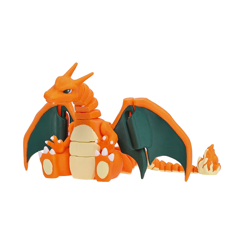 Charizard en tant que figurine Pokémon mobile avec œuf