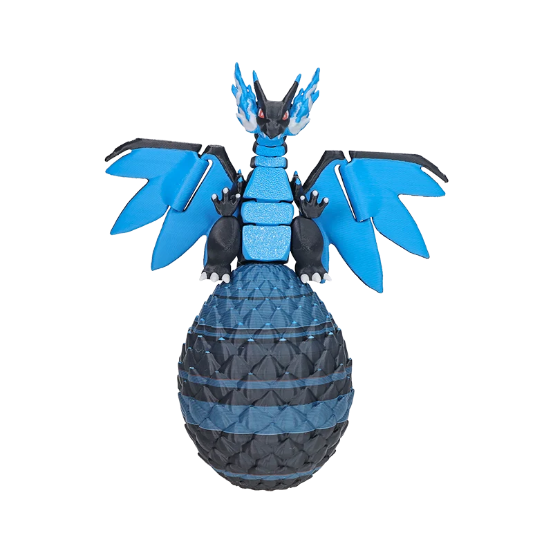 Figurine Pokémon Méga Dracaufeu X mobile avec œuf Méga Dracaufeu