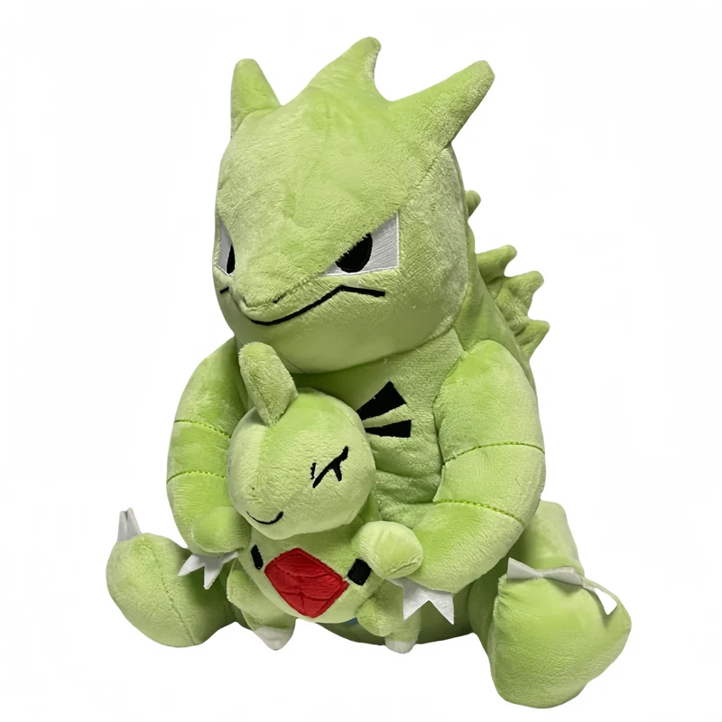 Grand Despotar avec peluche Pokémon Larvitar (environ 27 cm)