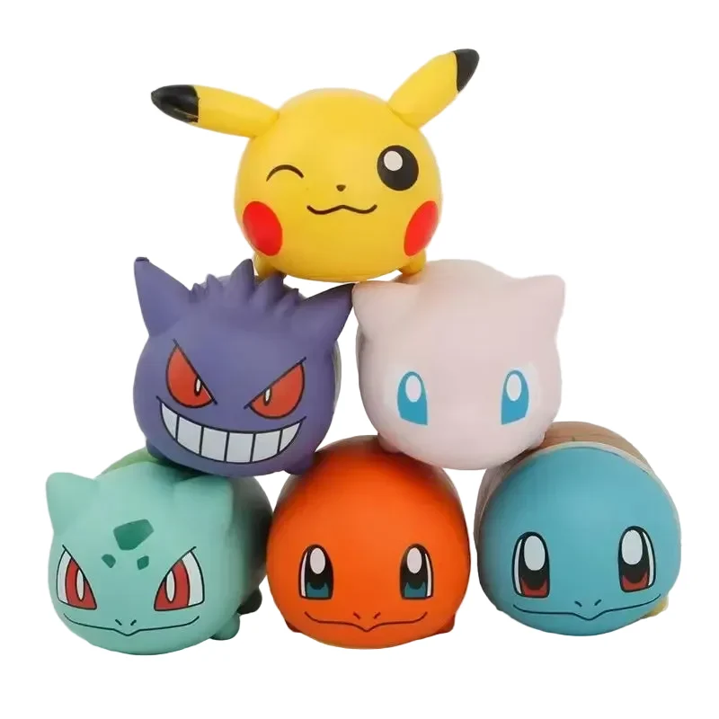 Ensemble de 6 figurines Pokémon avec Pikachu, Ectoplasma, Mew, Bulbizarre, Carapuce et Salamèche