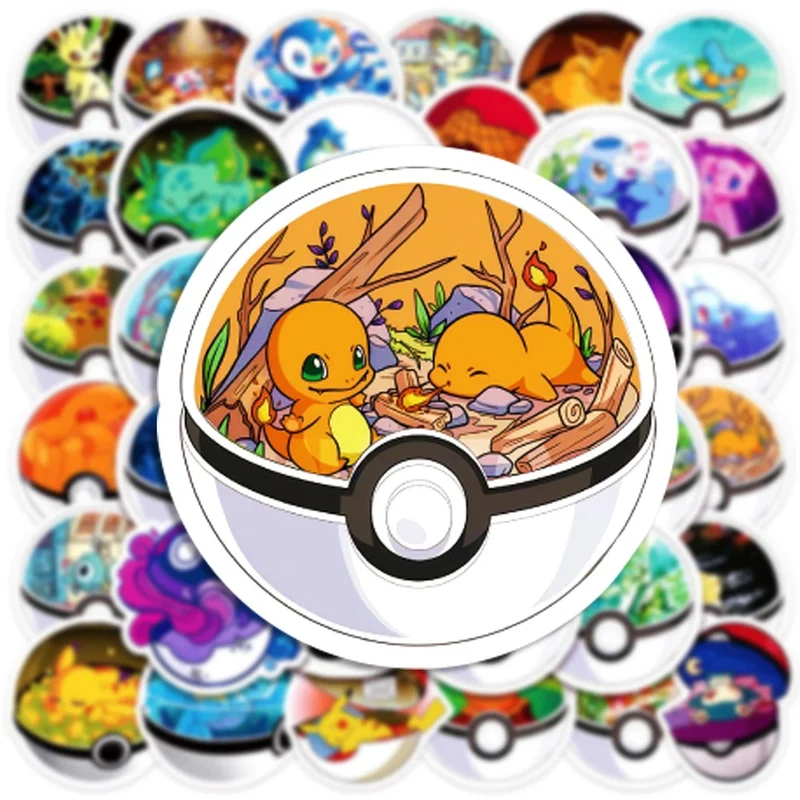Autocollants Pokéball (10/30/50 pièces)