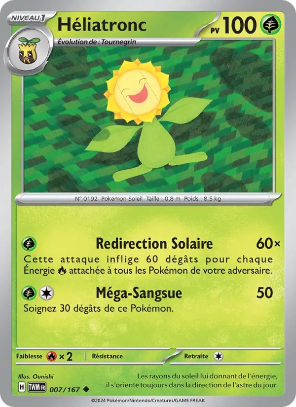 Héliatronc 7/167 — EV06 – Mascarade Crépusculaire — Carte Pokémon française