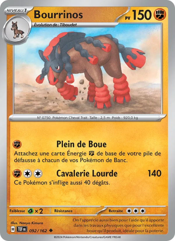 Bourrinos 92/162 — EV05 – Forces Temporelles — Carte Pokémon française