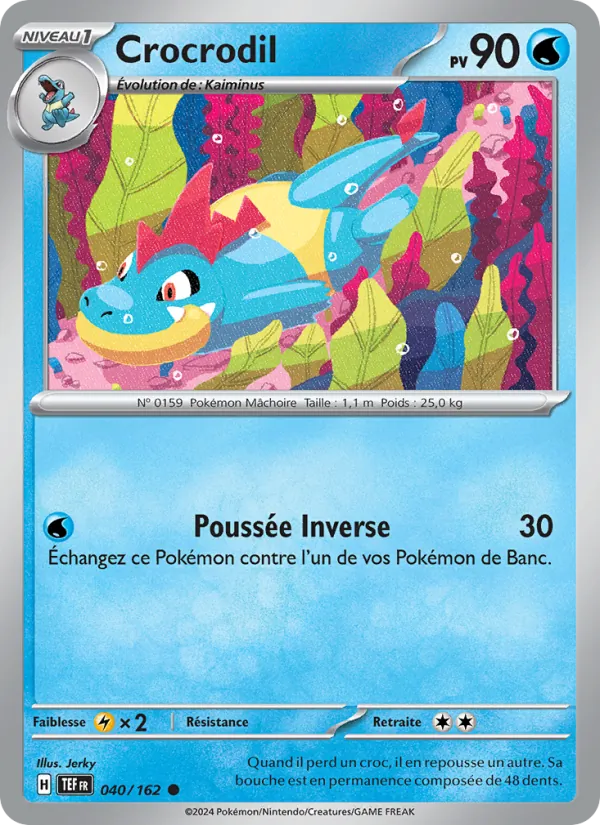 Crocrodil 40/162 — EV05 – Forces Temporelles — Carte Pokémon française