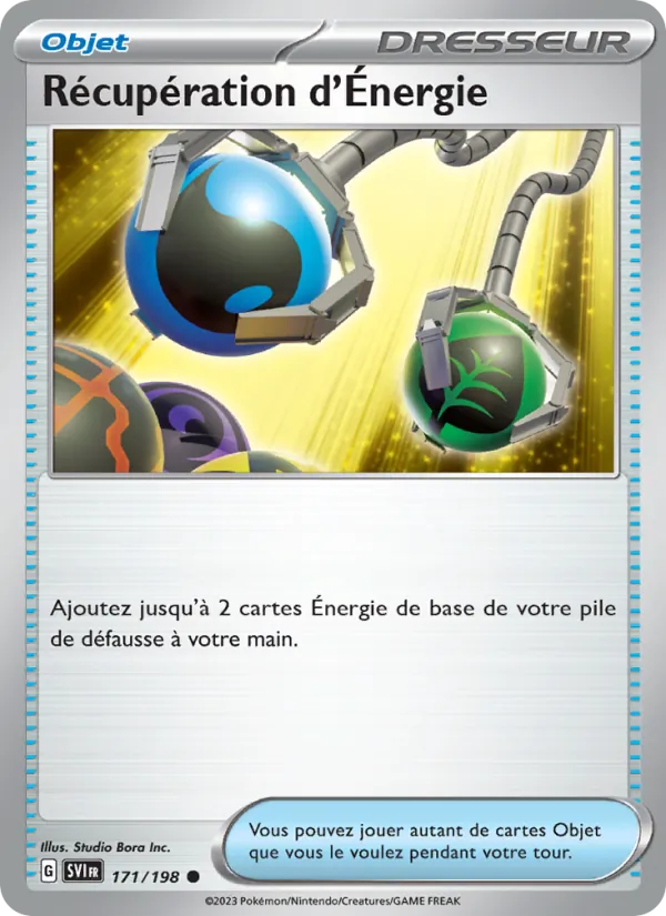 Récupération d'Énergie 171/198 — EV01 – Écarlate et Violet — Carte Pokémon française