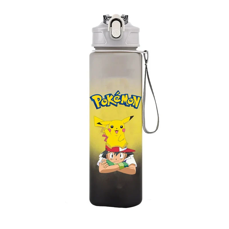 Bouteille d'eau Pokémon colorée pour l'école, le sport et les loisirs (700 ml)