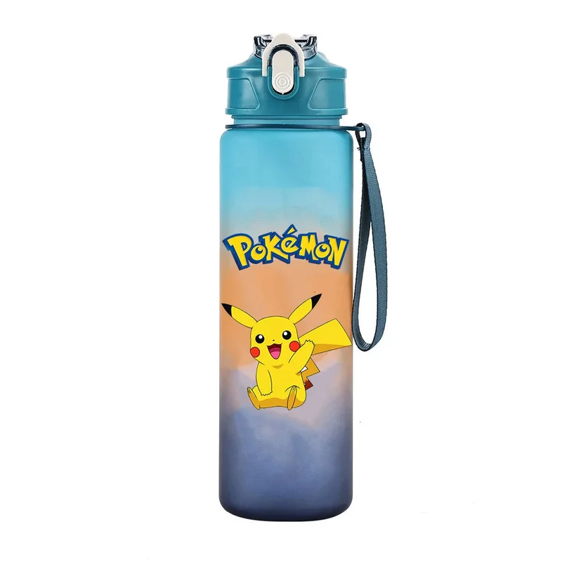 Bouteille d'eau Pokémon colorée pour l'école, le sport et les loisirs (700 ml)