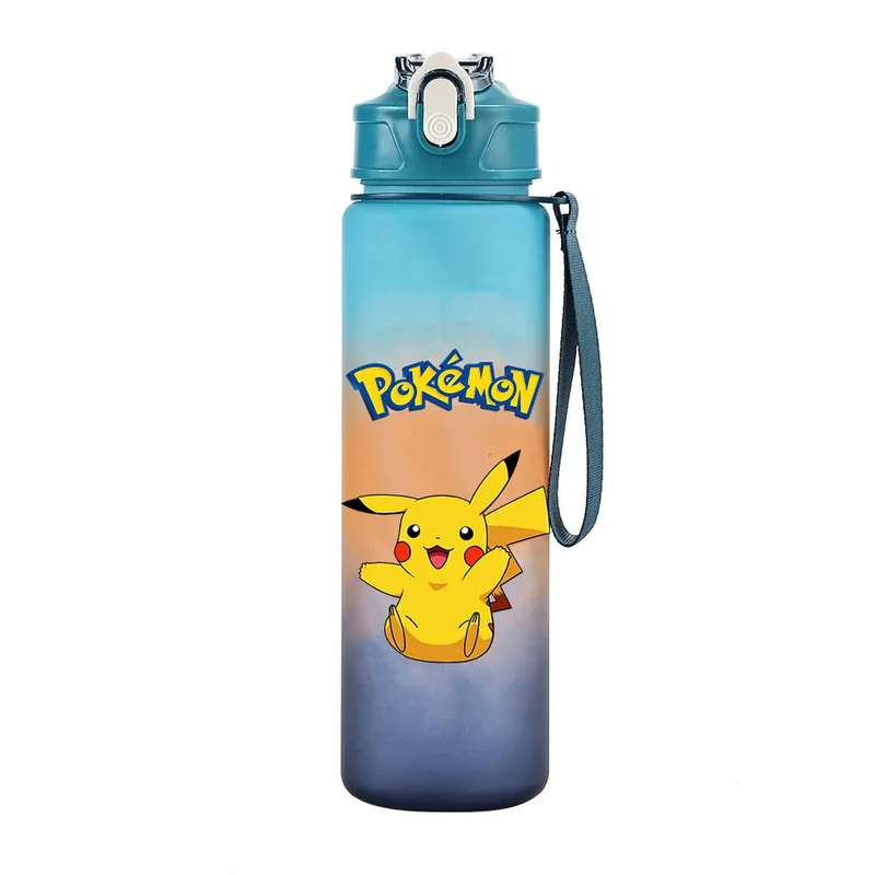 Bouteille d'eau Pokémon colorée pour l'école, le sport et les loisirs (700 ml)