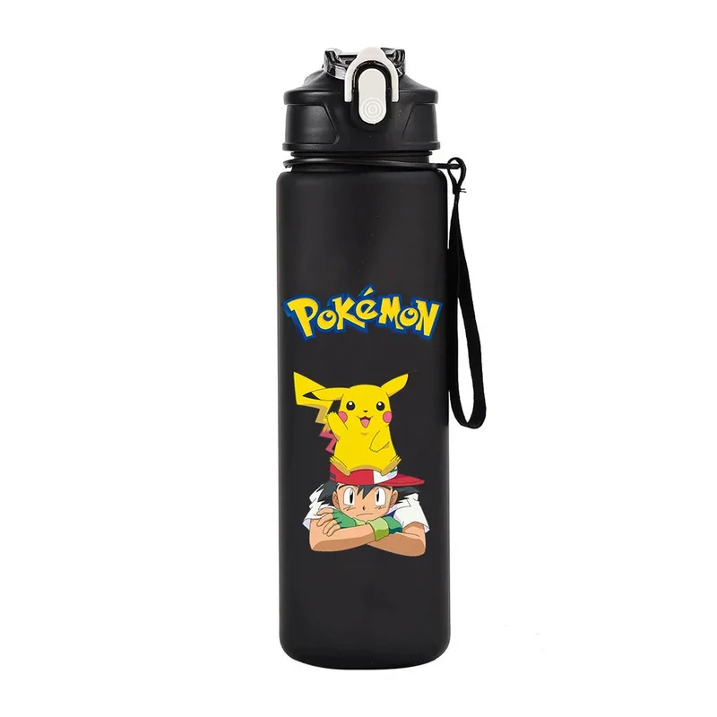 Bouteille d'eau Pokémon colorée pour l'école, le sport et les loisirs (700 ml)