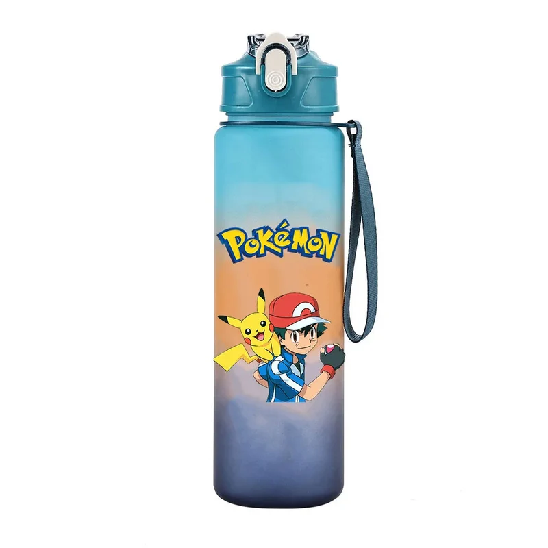 Bouteille d'eau Pokémon colorée pour l'école, le sport et les loisirs (700 ml)