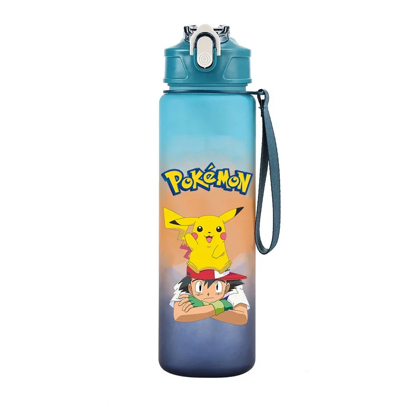 Bouteille d'eau Pokémon colorée pour l'école, le sport et les loisirs (700 ml)