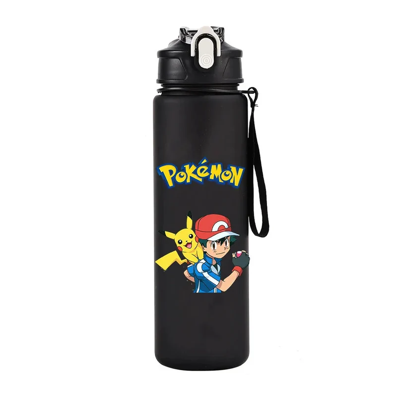 Bouteille d'eau Pokémon colorée pour l'école, le sport et les loisirs (700 ml)