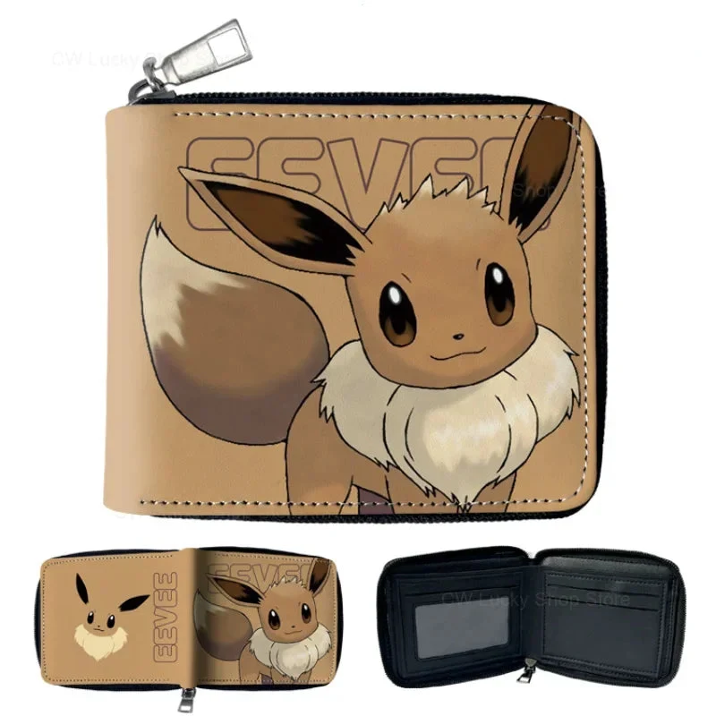 Petit portefeuille zippé Eevee Evolutions