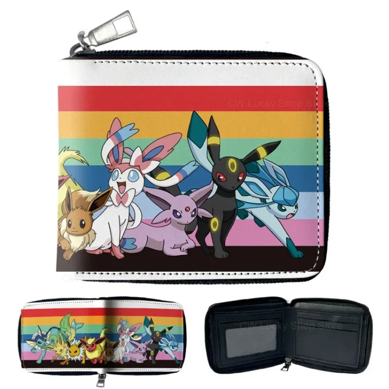 Petit portefeuille zippé Eevee Evolutions