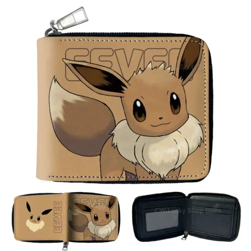 Petit portefeuille zippé Eevee Evolutions