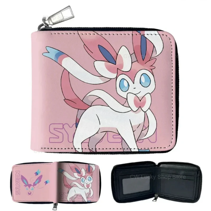 Petit portefeuille zippé Eevee Evolutions