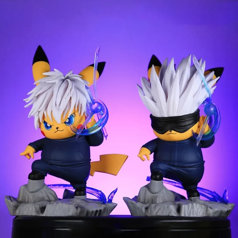 Figurine Pikachu Cosplay Gojo Satoru (environ 14 cm)