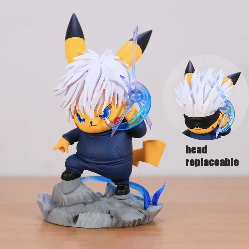 Figurine Pikachu Cosplay Gojo Satoru (environ 14 cm)
