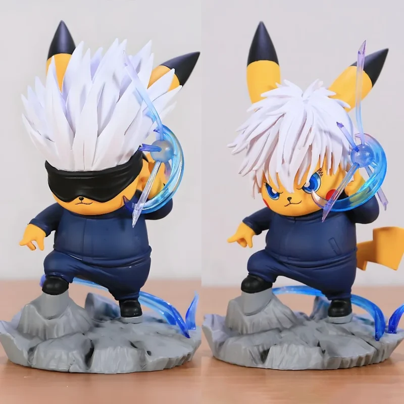 Figurine Pikachu Cosplay Gojo Satoru (environ 14 cm)