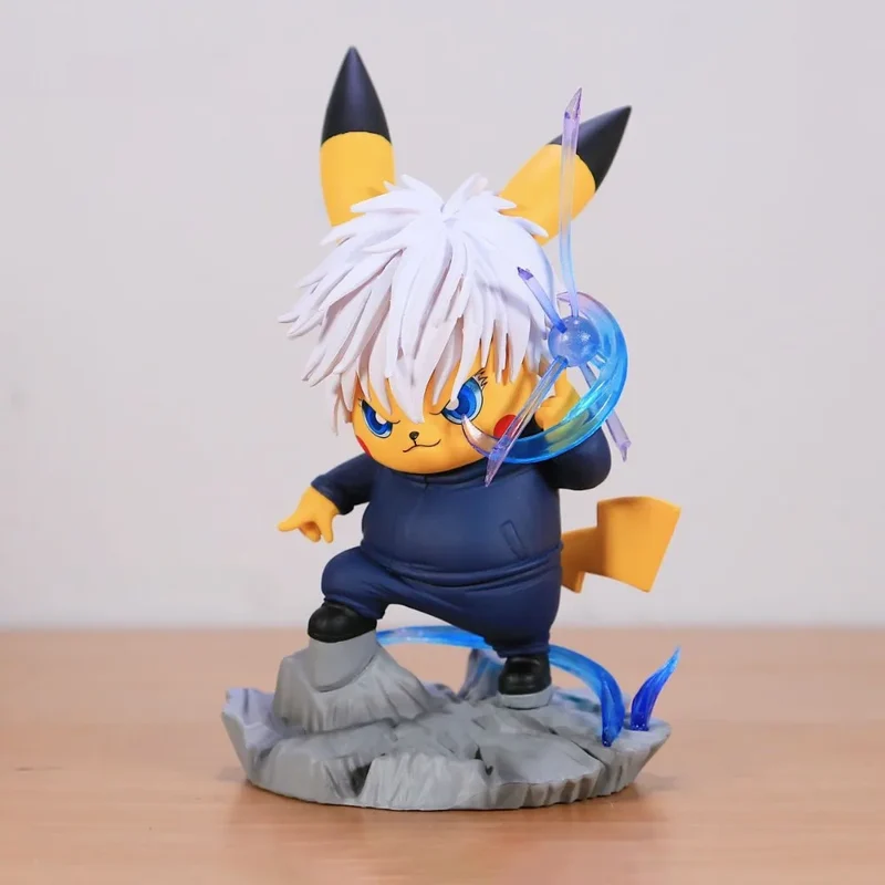 Figurine Pikachu Cosplay Gojo Satoru (environ 14 cm)