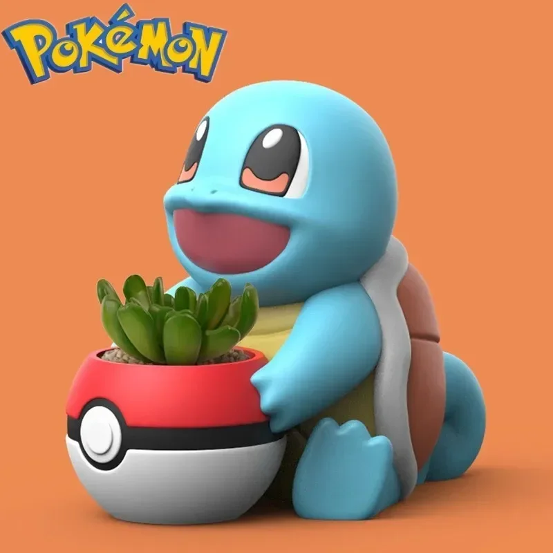 Figurine Carapuce avec un pot au look Pokéball