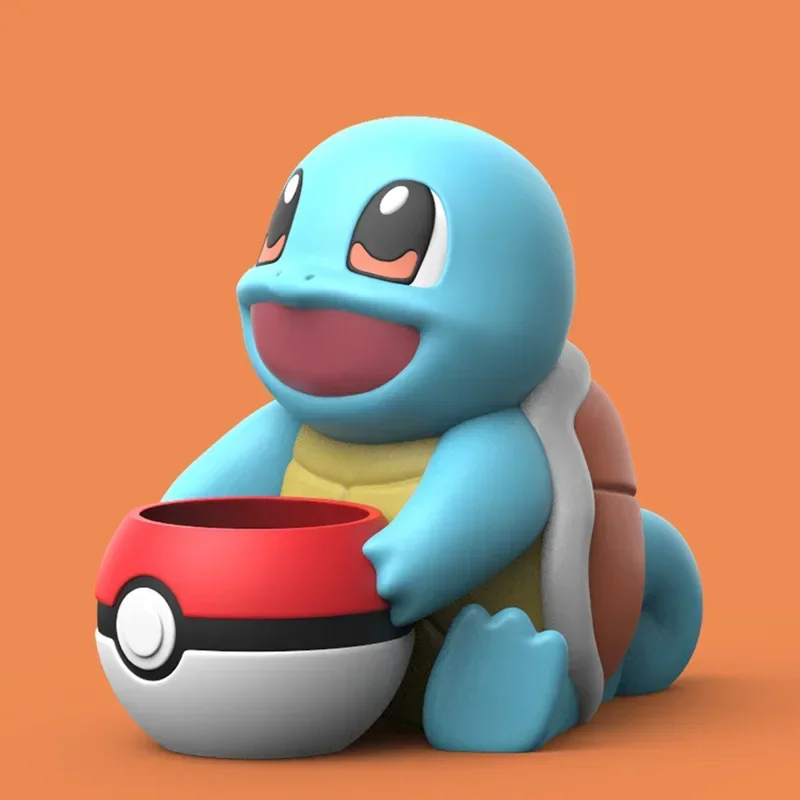 Figurine Carapuce avec un pot au look Pokéball