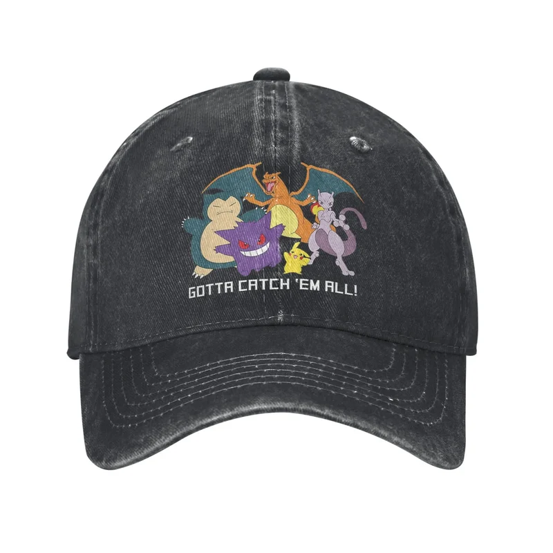 Casquettes d'été Pokémon sombres avec Gengar et autres motifs
