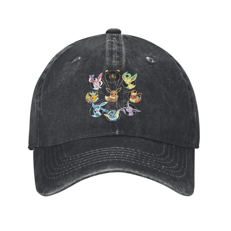 Casquettes d'été Pokémon sombres avec Gengar et autres motifs