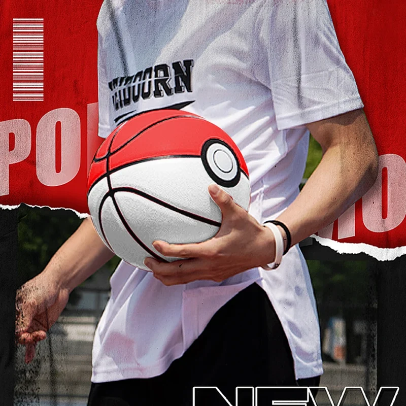 Ballon de basket au look Pokeball - idéal pour les loisirs et le sport