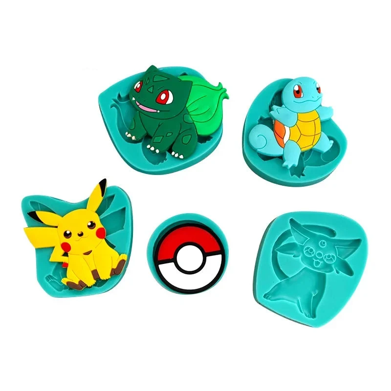 Moules en silicone Pokémon Pikachu, Pokeball et autres pour la pâtisserie, etc.