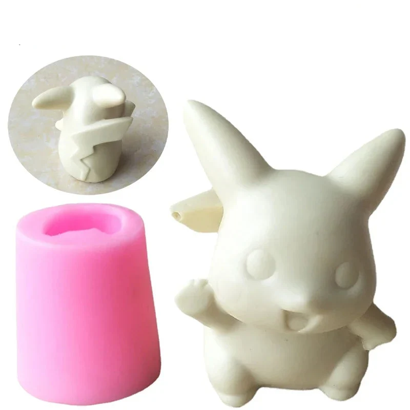 Moule en silicone 3D Pokémon Pikachu pour gâteau ou décoration de gâteau