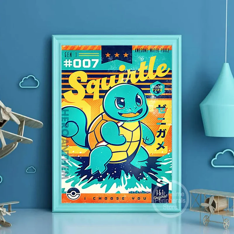 Affiche sur toile Pokémon vintage – Votre mur dans le style ultime de Pokémon
