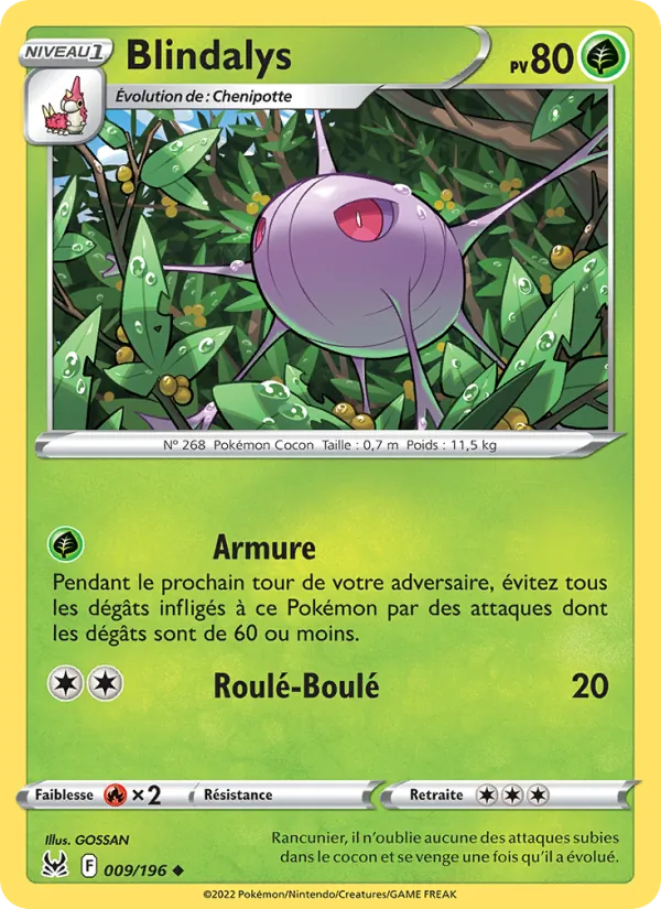 Blindalys 9/196 — EB11 — Origine Perdue — Carte Pokémon française