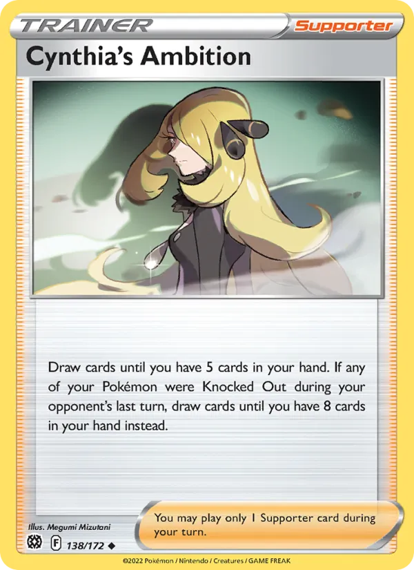 Ambition de Cynthia 138/172 — SWSH9 – Brilliant Stars — Carte Pokémon anglaise