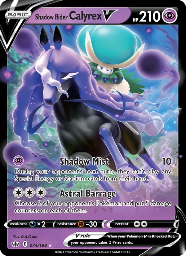 Sylveroy Cavalier d'Effroi V 74/198 — SWSH6 – Chilling Reign — Carte Pokémon anglaise