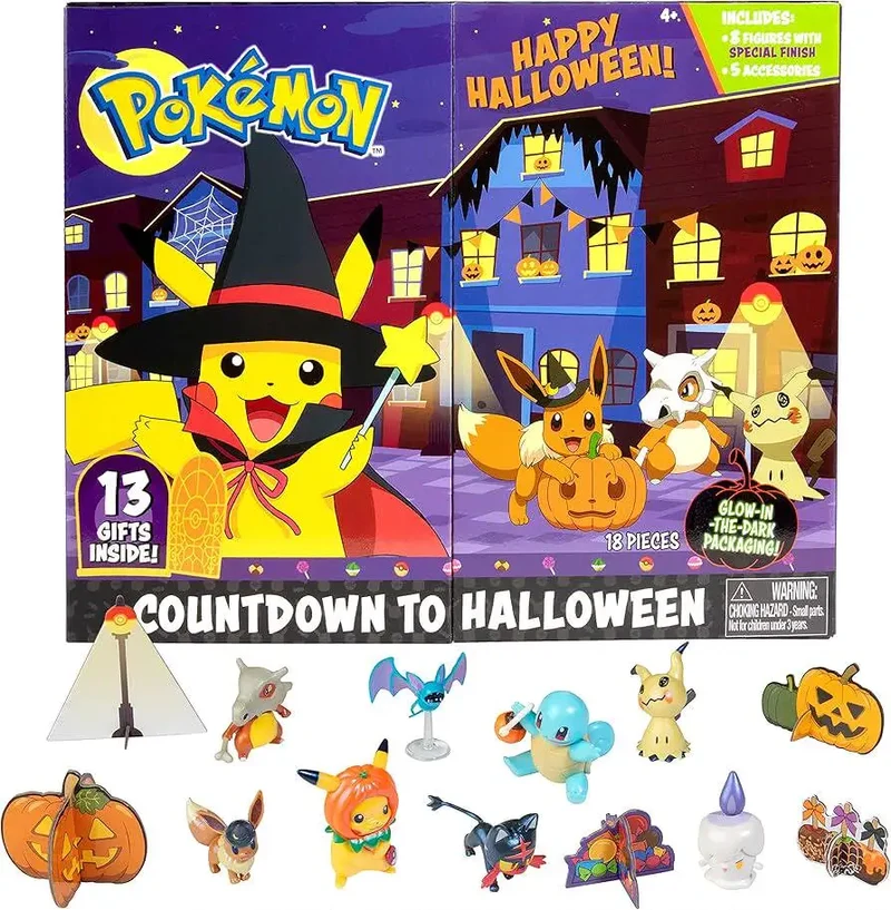 Calendrier de l'Avent Pokémon Halloween avec 13 cadeaux